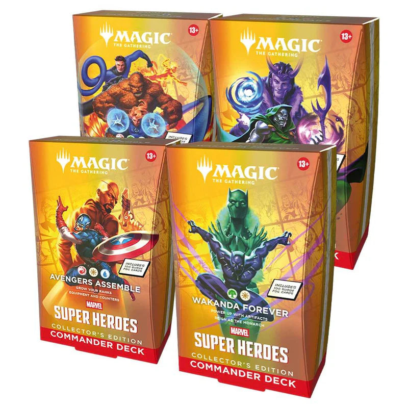 Magic: The Gathering Marvel Super Heroes Collector Commander Deck Set of 4 (PRE-ORDER)