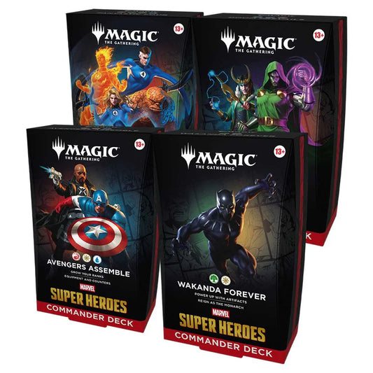 Magic: The Gathering Marvel Super Heroes Commander Deck Set of 4 (PRE-ORDER)