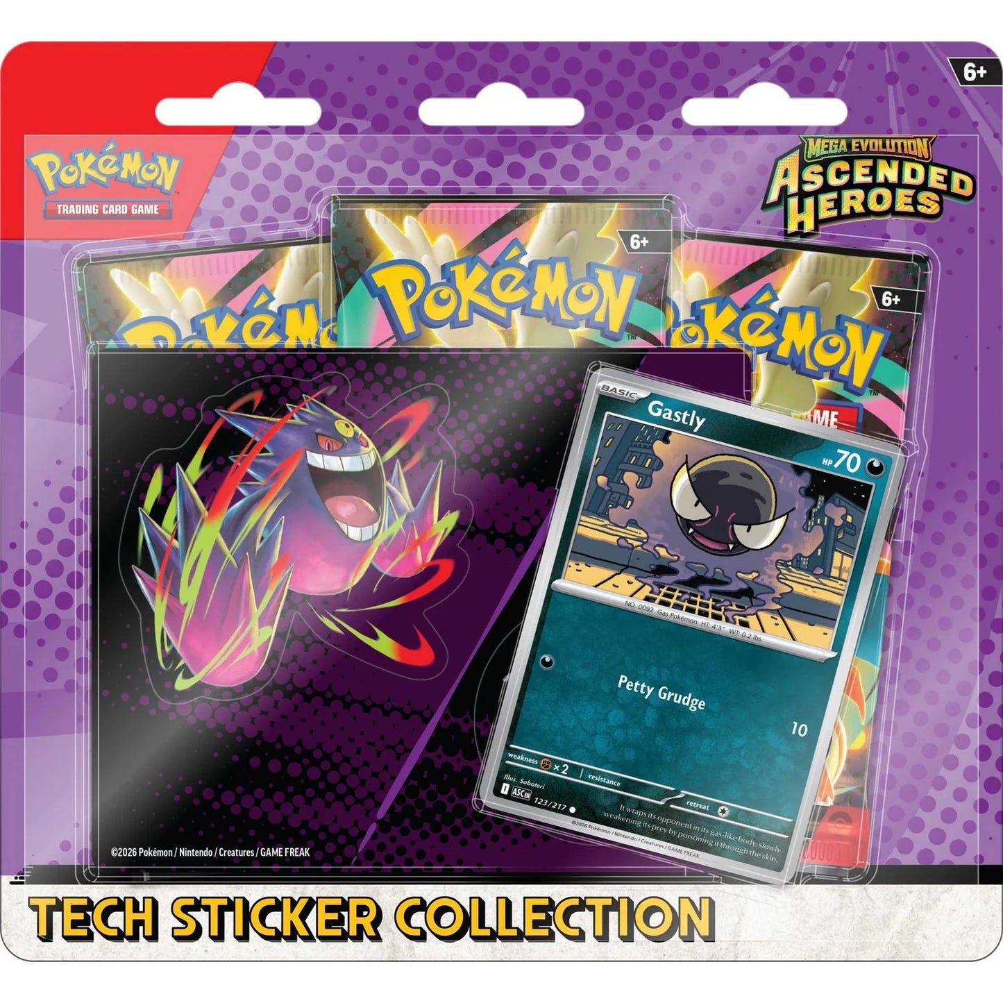 Pokémon Ascended Heroes Tech Sticker Collection - Gastly Promo (PRE-ORDER)
